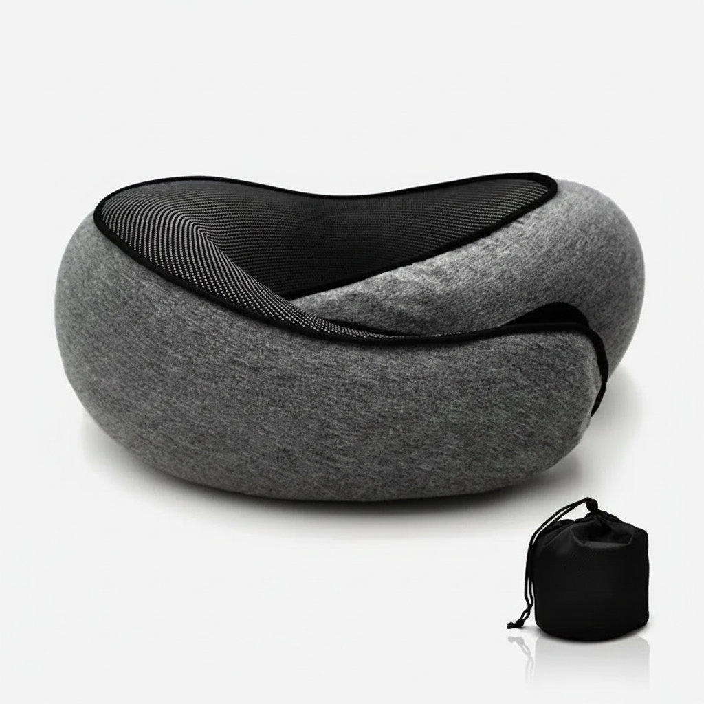 Experience Ultimate Comfort with Our Adjustable Memory Foam U-Shaped Travel Neck Pillow - Perfect for On-the-Go Relaxation!