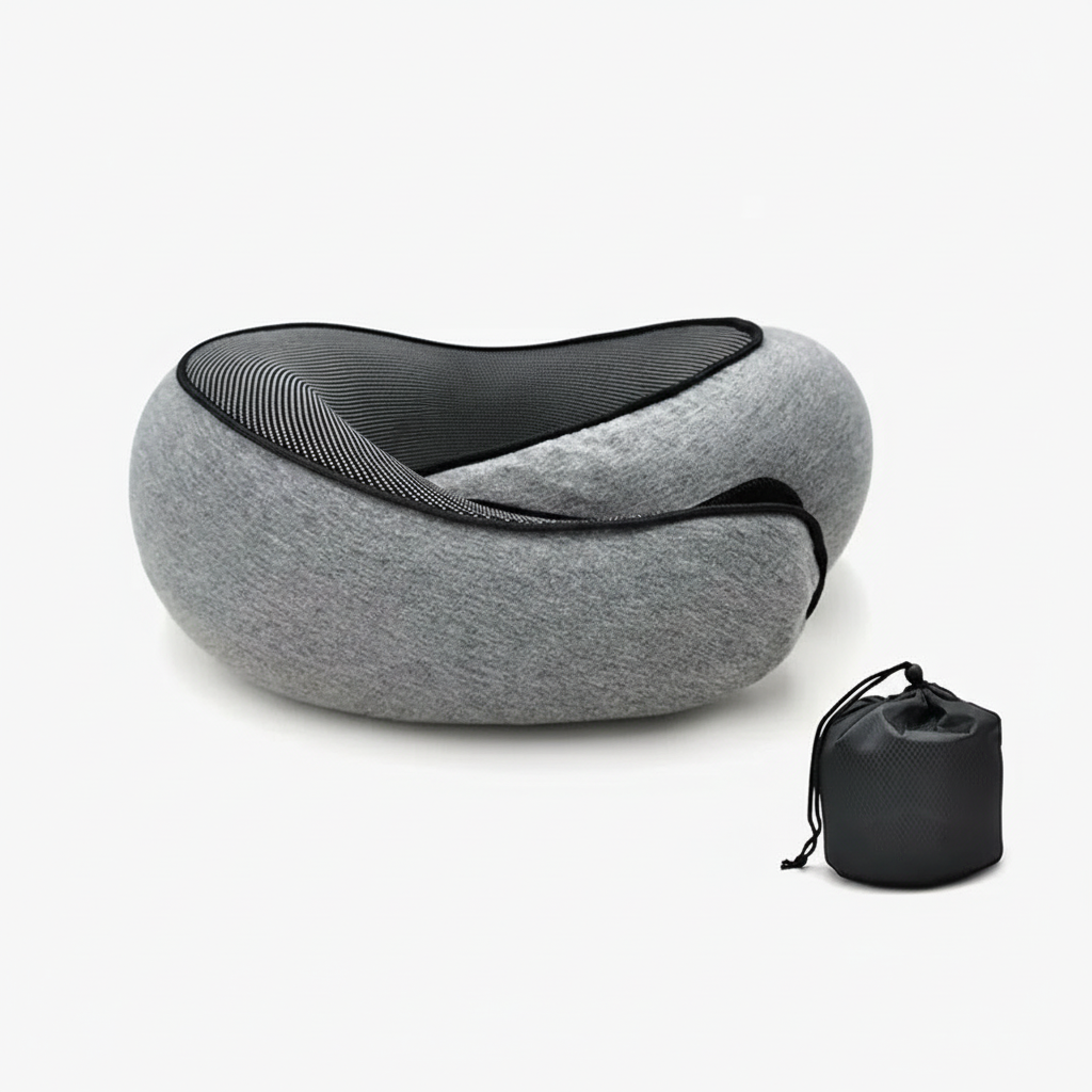Experience Ultimate Comfort with Our Adjustable Memory Foam U-Shaped Travel Neck Pillow - Perfect for On-the-Go Relaxation!